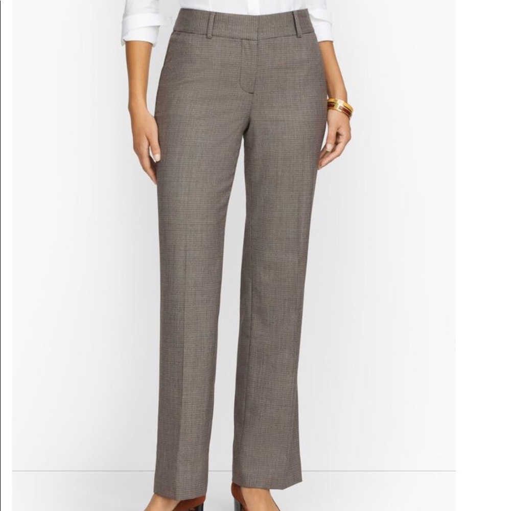 NWT Talbots Newport Trouser Leg Houndstooth Pant